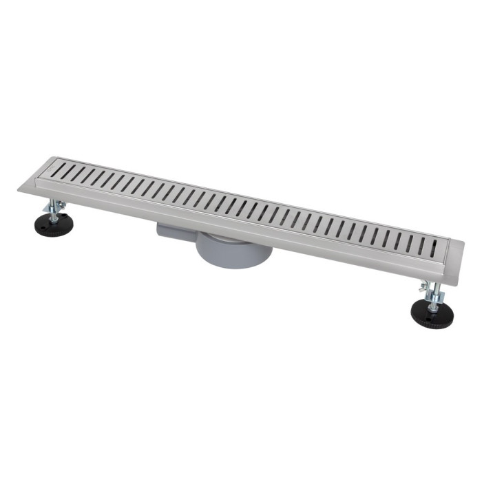 IT03-FT10/ 900 ITAL Душовий трап 900 мм поворот.360, комбін.затвор, Brushed nickel (блістер) {5/1}