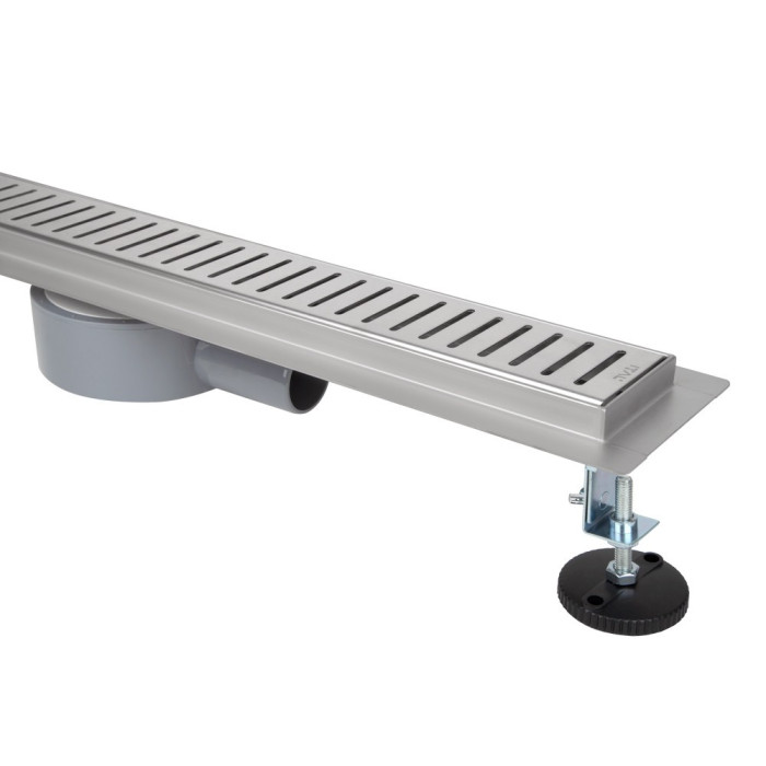 IT03-FT10/ 900 ITAL Душовий трап 900 мм поворот.360, комбін.затвор, Brushed nickel (блістер) {5/1}