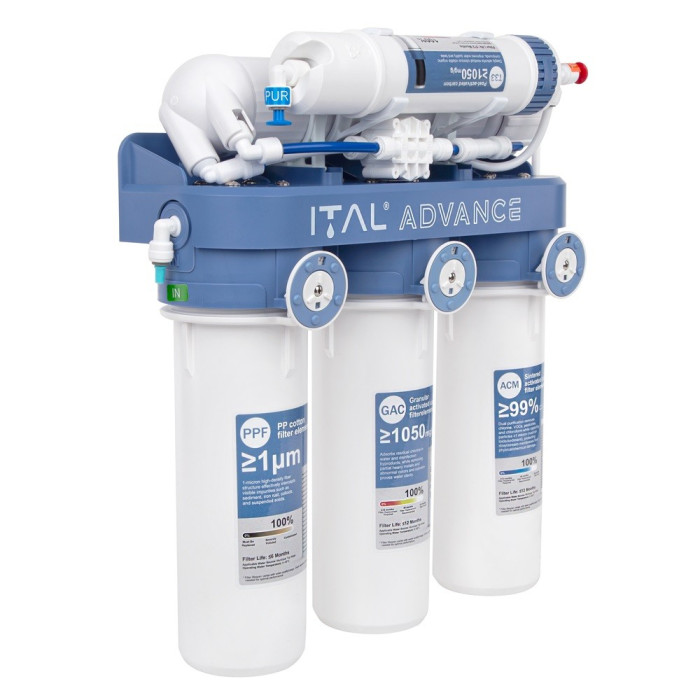 Осмос ITAL Advance 5-75 (5 ступенів, без помпи, мембрана DUPONT 75 галон) (ADV-RO5-75)  {1}