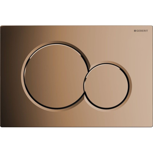 Кнопка для инсталяции унитаза Geberit SIGMA 01 round, двойной смыв, плаcтик, латунь