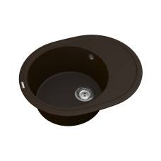 Мойка для кухни из исскуственого камня Vankor Sity  620х500х200 овал. Chocolate + сифон