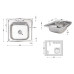 Кухонная мойка Brinex 5050 0,6 мм Satin (BRIN5050SAT06)