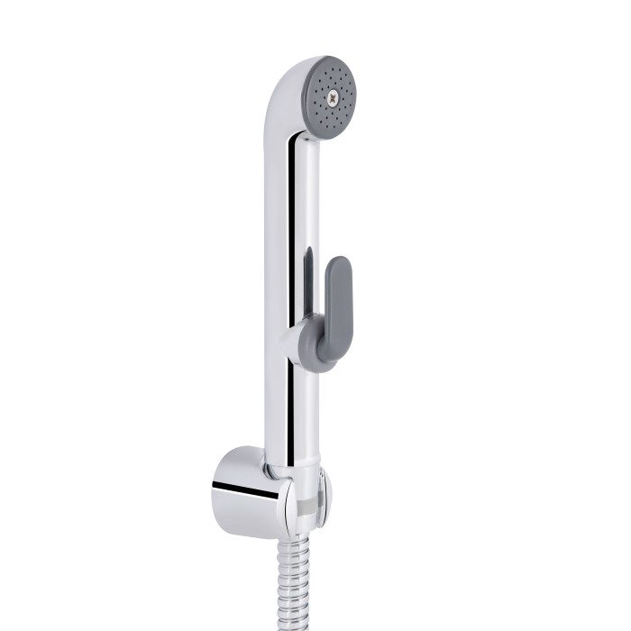 Набор для гигиенического душа Qtap Inspai-Varius округлый QTSETCRMA021 Chrome/Grey (Set)