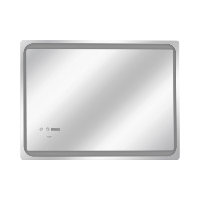 Зеркало Qtap Mideya 800х600 с LED-подсветкой Touch, с антизапотеванием, с часами, диммером QT2078NCF8060W