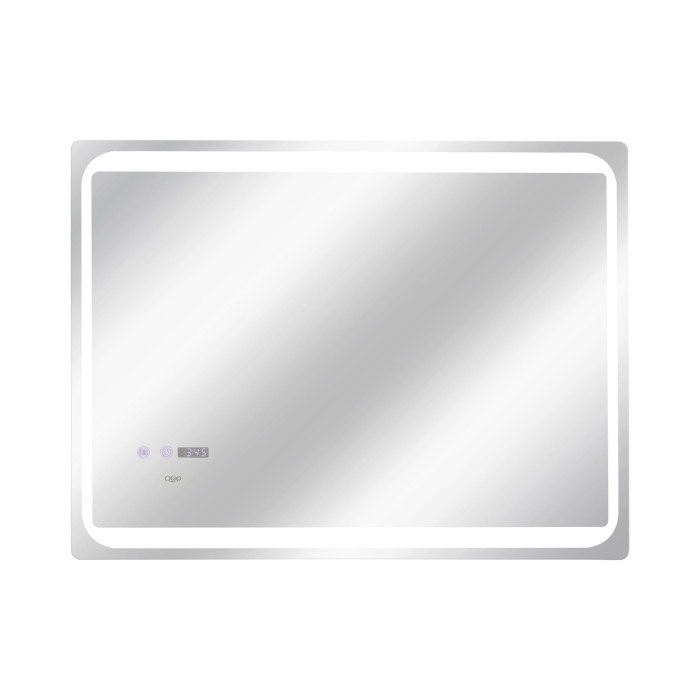 Зеркало Qtap Mideya 800х600 с LED-подсветкой Touch, с антизапотеванием, с часами, диммером QT2078NCF8060W