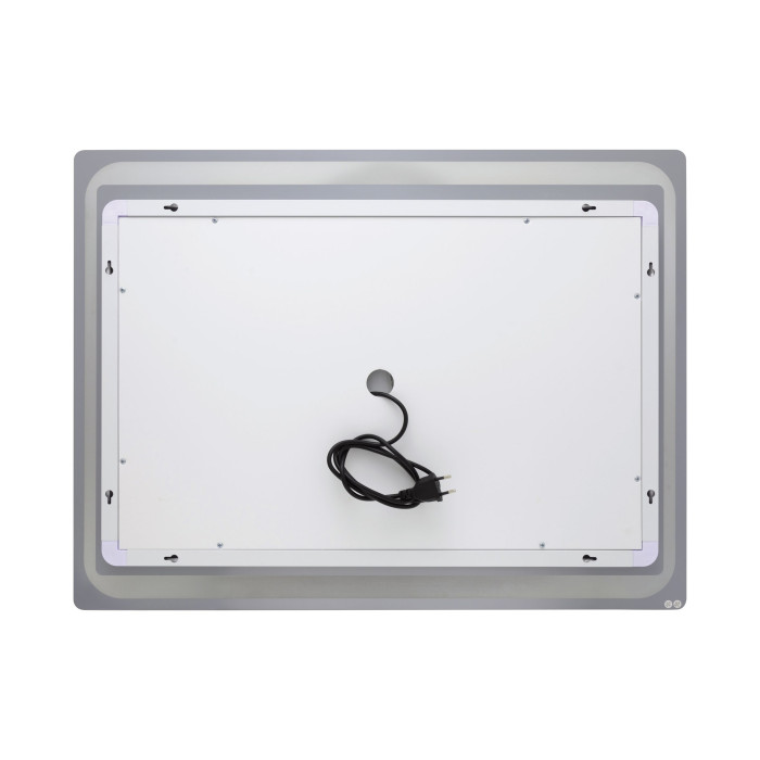 Зеркало Qtap Mideya 800х600 с LED-подсветкой Touch, с антизапотеванием, с часами, диммером QT2078NCF8060W