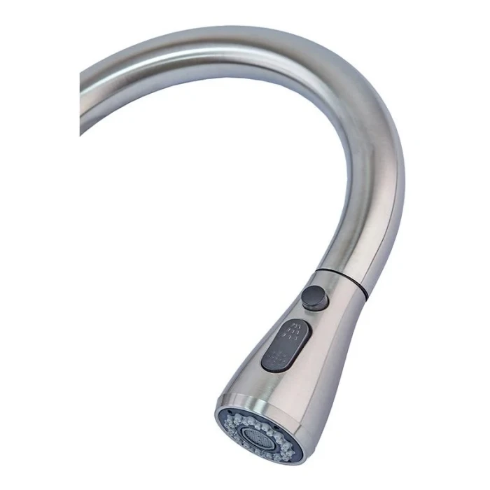 Смеситель сенсорный для кухни с вытяжнной лейкой MIXXUS LUX-014 SENSOR SUS304 нержавеющая сталь(на батарейках)