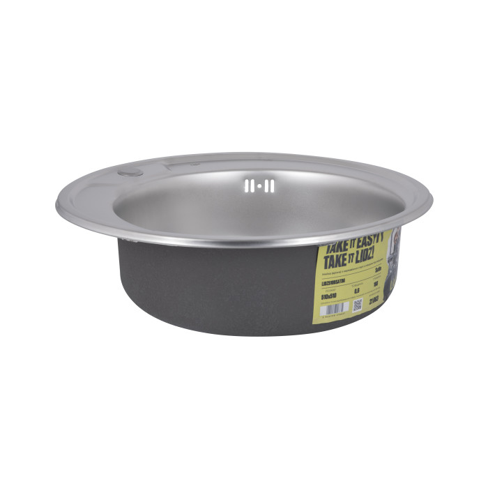 Кухонная мойка Lidz 510-D 0,8 мм Satin (Lidz510DSAT)
