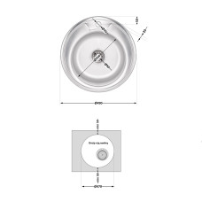 Кухонная мойка Brinex 490-A 0,6 мм Satin (BRIN490SAT06)