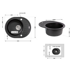 Кухонная мойка Lidz 620x500/200 BLM-14 (LidzBLM14620500200)