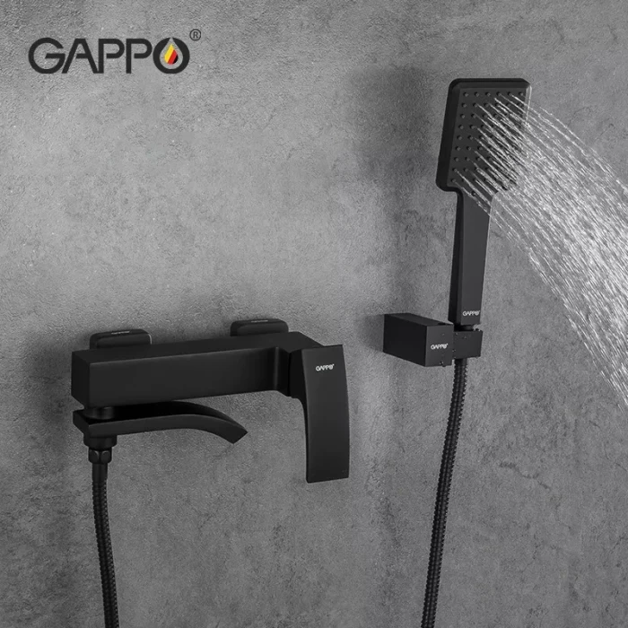 Змішувач для ванни GAPPO G3207-6, чорний
