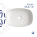 Раковина накладная Qtap Robin 500х380х140 мм, Marble, прямоугольная, с донным клапаном QT04116302MR