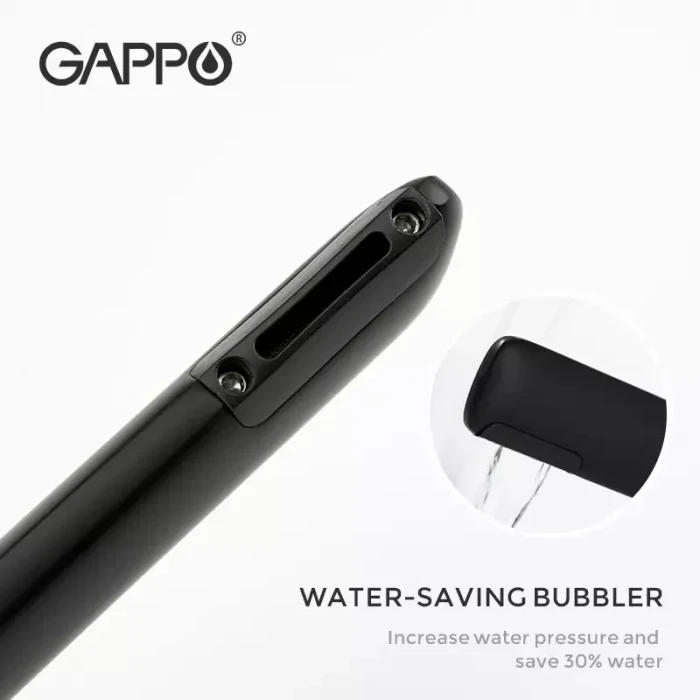 Змішувач для умивальника GAPPO G1052-86, чорний Змішувач для умивальника GAPPO G1052-86, чорний