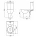 Унитаз-компакт Kolo FREJA PREMIUM 3/6 L79047000 с дюропластовым сиденьем, Soft Close