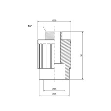 Муфта из полипропилена Thermo Alliance 25х1/2" НР