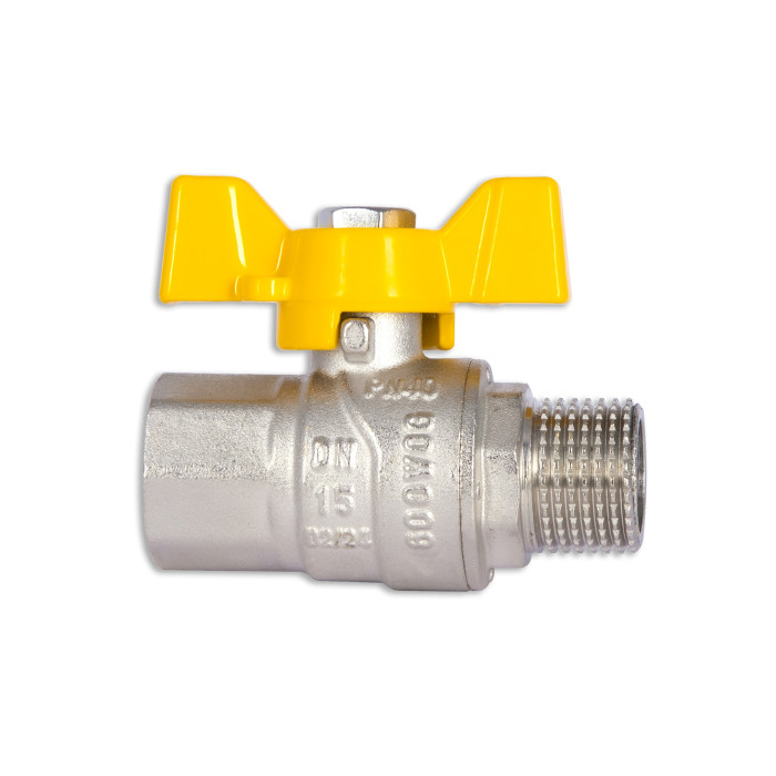 Кран шаровой SD Forte 1/2" ВН для газа (бабочка) SF607G15