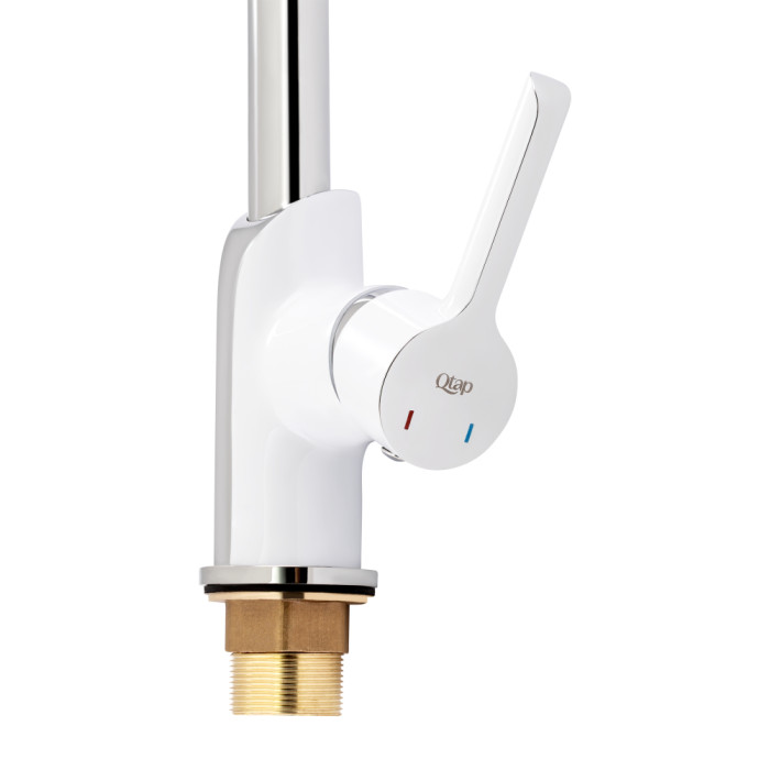 Смеситель для кухни Qtap Grand QTGRAWCR007F Chrome/White Смеситель для кухни Qtap Grand QTGRAWCR007F Chrome/White