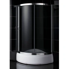 Душ.каб. полукр. EGER CSARDAS 90х90х200 хром. проф. стекло тонир. + поддон сред.1-но дверная