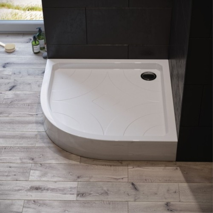 Поддон акр. полукр. интегр. KOLLER POOL Grace 90х17 без сифона