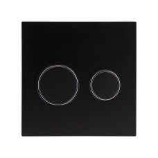 Клавиша для инсталяции унитаза Qtap Nest Uni QT0211P01V1178MB двойной смыв пластик черная матовая