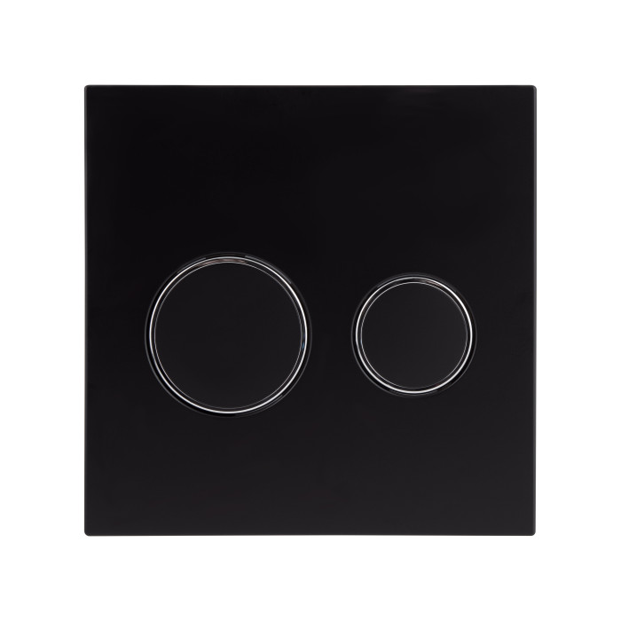 Клавіша для інсталяції унітазу Qtap Nest Uni QT0211P01V1178MB подвійний змив пластик чорна матова