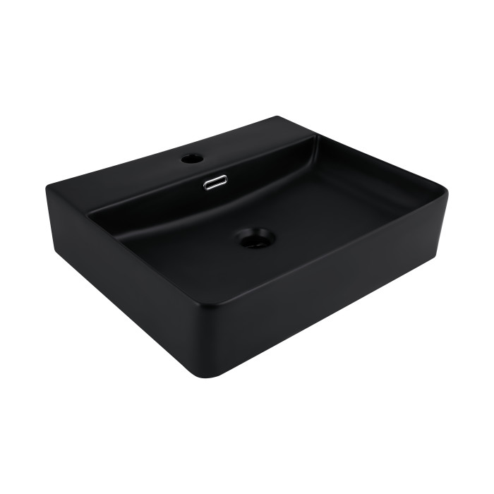 Раковина Qtap Nando LT 500х420х130 Matt black QT12116146AMB
