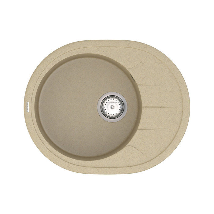 Мойка Vankor Sity  620х500х200 овал. Vanilla + сифон