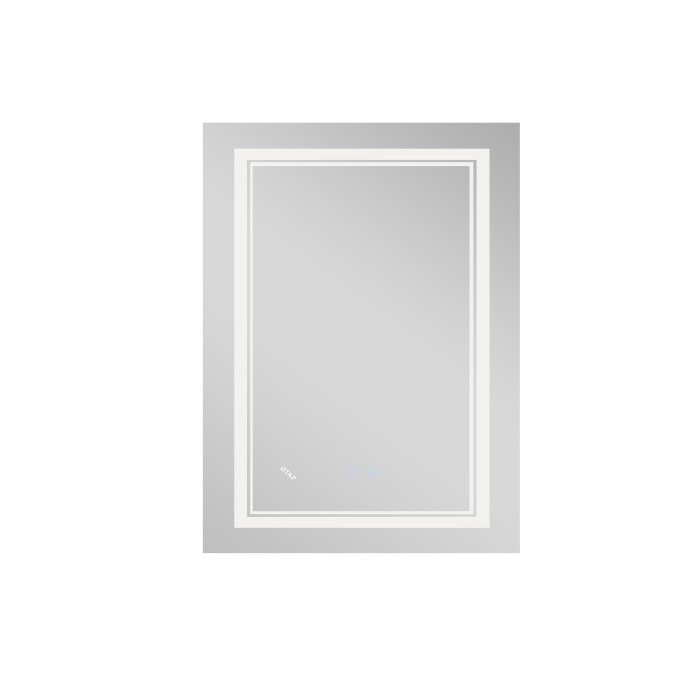 Зеркало Qtap Cardinal 600х800 с LED-подсветкой Touch, с антизапотеванием, с диммером, регулятор температуры  цвета (3000-6500K) QT0478C6080
