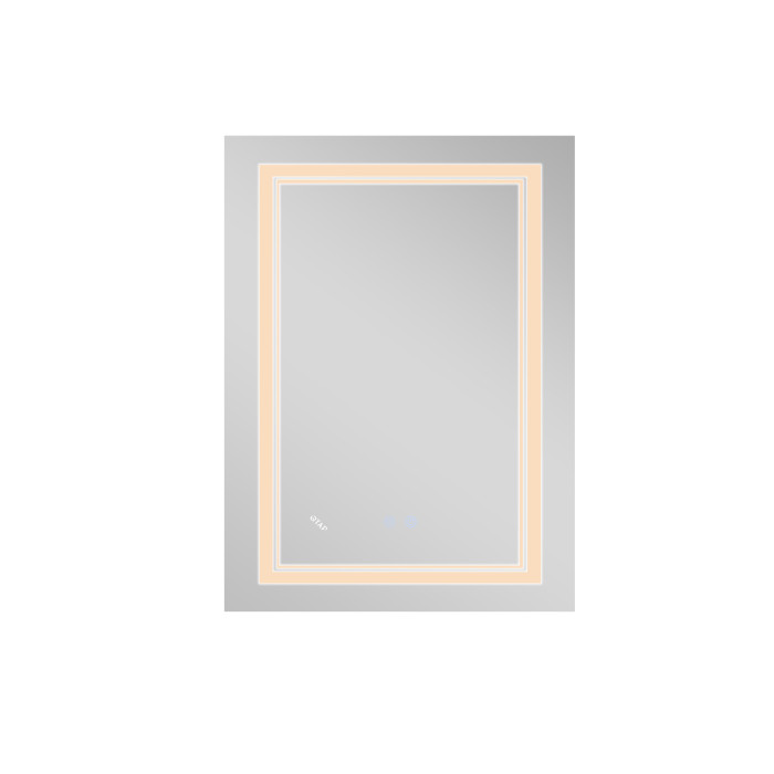 Зеркало Qtap Cardinal 600х800 с LED-подсветкой Touch, с антизапотеванием, с диммером, регулятор температуры  цвета (3000-6500K) QT0478C6080