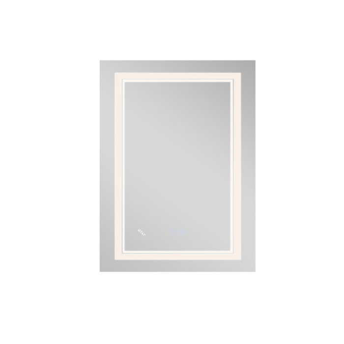 Зеркало Qtap Cardinal 600х800 с LED-подсветкой Touch, с антизапотеванием, с диммером, регулятор температуры  цвета (3000-6500K) QT0478C6080