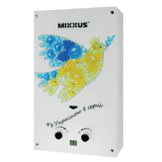 Колонка MIXXUS GWH-0610 BASIC  дымоходная стекло рисунок (птичка) 