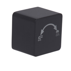 Ручка Qtap (23,7x30x30) для душевой системы на три потребителя Gemini Matt Black QTGEM2373030BLA50064