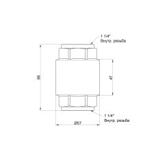 Обратный клапан SD Forte 1" 1/4 EURO SF247W32