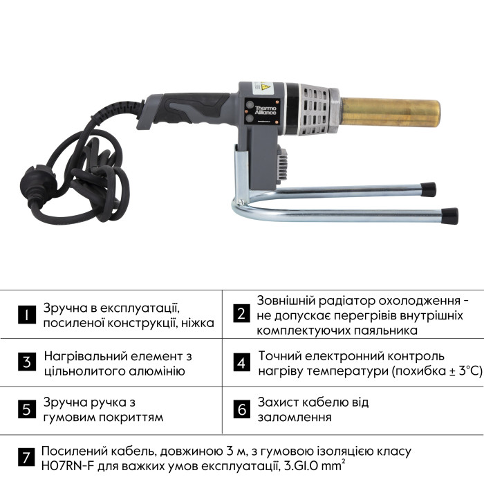 Паяльник для пластиковых труб Thermo Alliance STD-102 Ø20-32 (автоматический 700W) Паяльник для пластиковых труб Thermo Alliance STD-102 Ø20-32 (автоматический 700W)