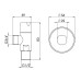 Кран угловой Thermo Alliance Standart (ручка круглая) с керам.буксой 1/2"Н х 3/4"Н SF342W1520