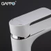 Змішувач для умивальника GAPPO G1048-2, білий/хром