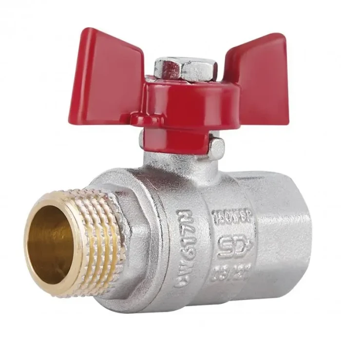 Кран     1/2  НВ мотыль красн. (PN40) SD