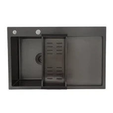 Кухонна Мойка GAPPO GS7850-6L накладна 780x500 мм, поверхня PVD, чаша леваяя