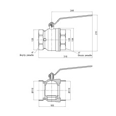 Кран шаровой SD Plus 4" ВР для воды (рычаг) SD600W100