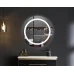 Зеркало круглое LED 60 MIXXUS Plain часы, с антизопотев.