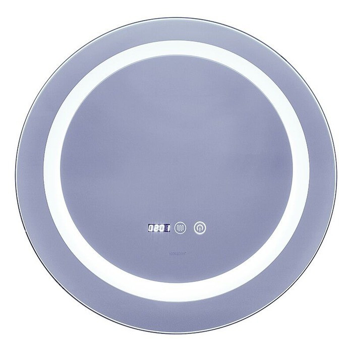 Зеркало круглое LED 60 MIXXUS Plain часы, с антизопотев.