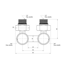 Вентиль двухтрубный Icma 1/2" №884