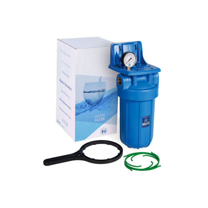 Корпус фільтра Big Blue 10" з манометром FH10B1-B-WB