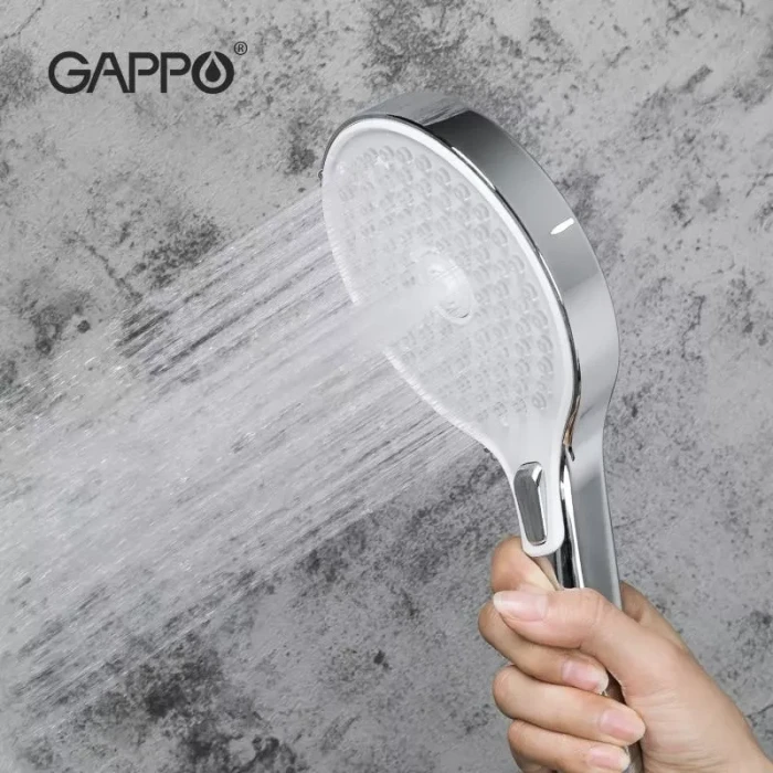 Ручний душ GAPPO G002, 3-режим, білий/хром