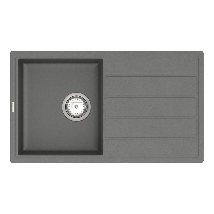 Мийка для кухні Vankor Easy EMP 02.76 Gray прямокутна з сифоном