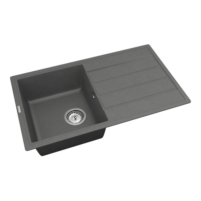 Мийка для кухні Vankor Easy EMP 02.76 Gray прямокутна з сифоном