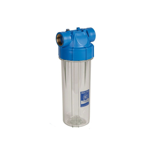 Корпус фільтра з клапаном FHPR1-B-AQ, синя кришка, прозорий корпус