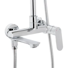 Система душу Q-tap Evia, верхній душ, кругла ручна лейка, 3 позиції, хром