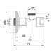 Кран приборный буксовый Icma 1/2" угловой №519