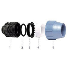 Тройник полиэтиленовый редукционный 63*40*63 мм 